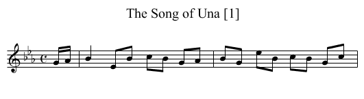 Song of Una [1], The - staff notation