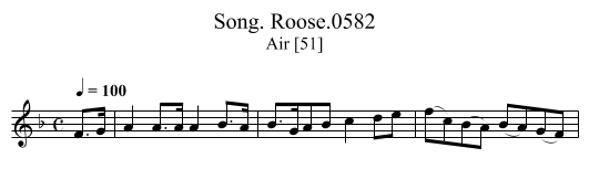 Song. Roose.0582 - staff notation