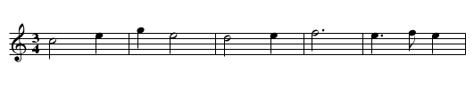 Song tune - staff notation