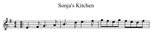 Sonja's Kitchen - staff notation
