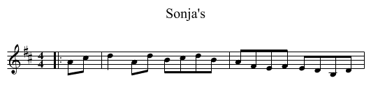 Sonja's - staff notation