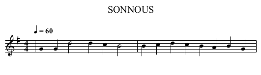 SONNOUS - staff notation