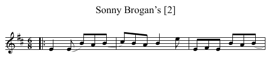 Sonny Brogan’s [2] - staff notation