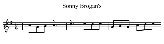 Sonny Brogan's - staff notation