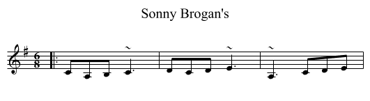 Sonny Brogan's - staff notation