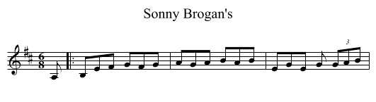 Sonny Brogan's - staff notation