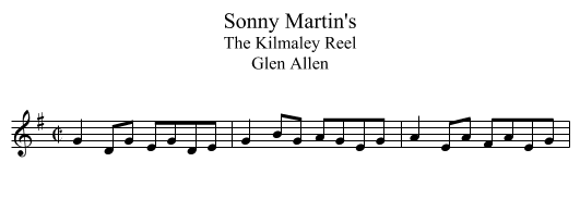 Sonny Martin's - staff notation