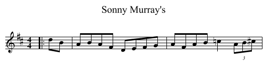 Sonny Murray's - staff notation
