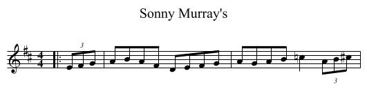 Sonny Murray's - staff notation