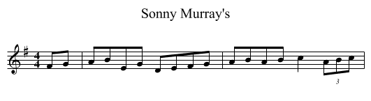 Sonny Murray's - staff notation