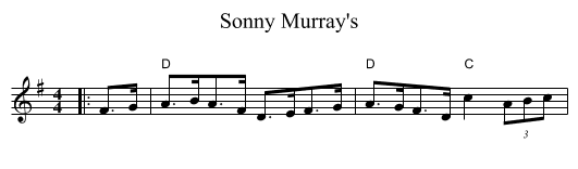 Sonny Murray's - staff notation