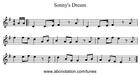 Sonny's Dream - staff notation