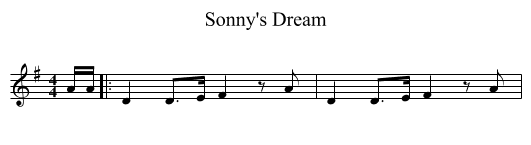 Sonny's Dream - staff notation