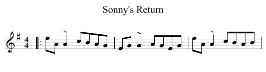 Sonny's Return - staff notation