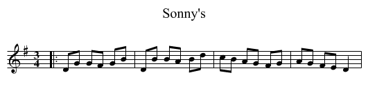 Sonny's - staff notation