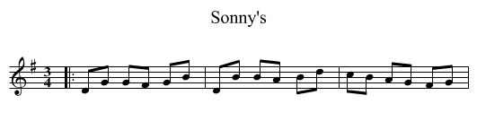 Sonny's - staff notation