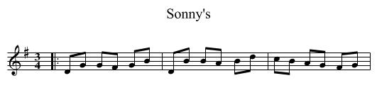 Sonny's - staff notation