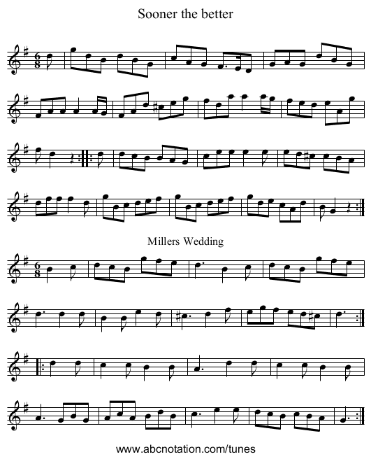 Sooner the better - staff notation