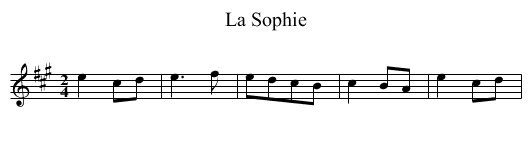 Sophie, La - staff notation