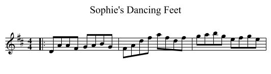 Sophie's Dancing Feet - staff notation