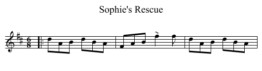 Sophie's Rescue - staff notation