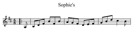 Sophie's - staff notation