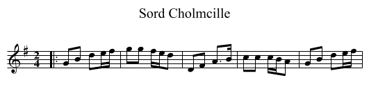 Sord Cholmcille - staff notation