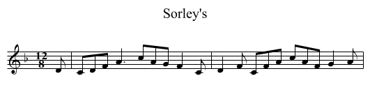 Sorley's - staff notation