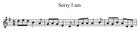Sorry I am - staff notation