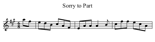 Sorry to Part - staff notation