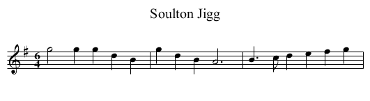 Soulton Jigg - staff notation