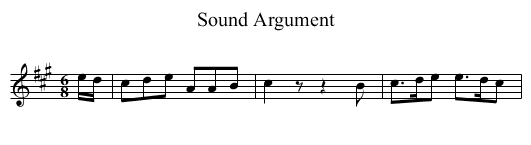 Sound Argument - staff notation