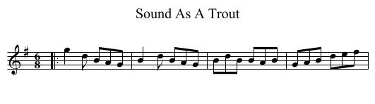 Sound As A Trout - staff notation
