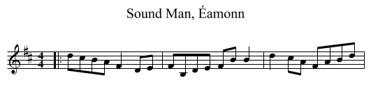 Sound Man, Éamonn - staff notation