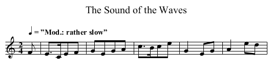 Sound of the Waves, The - staff notation