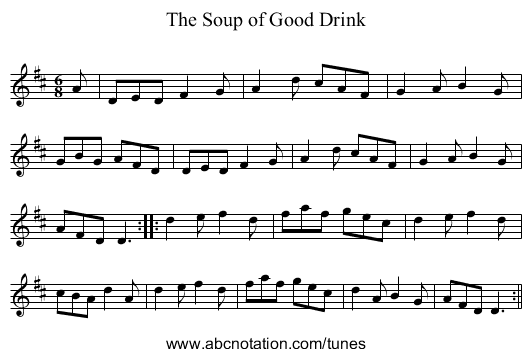 Soup of Good Drink, The - staff notation