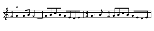 Sourwood Mountain - staff notation