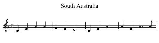 South Australia - staff notation