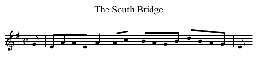South Bridge, The - staff notation