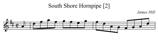 South Shore Hornpipe [2] - staff notation