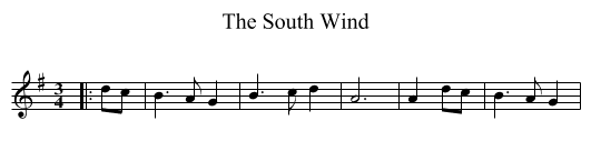South Wind, The  - staff notation