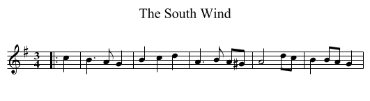South Wind, The  - staff notation
