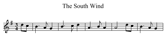 South Wind, The  - staff notation