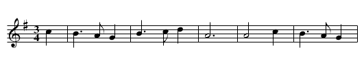 South Wind - staff notation