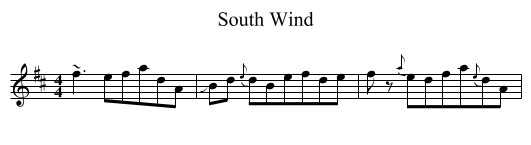 South Wind - staff notation
