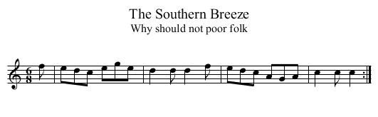 Southern Breeze, The - staff notation