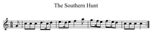 Southern Hunt, The - staff notation