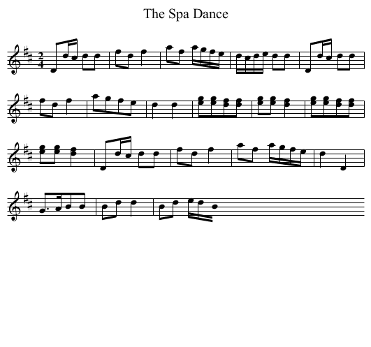 Spa Dance, The - staff notation