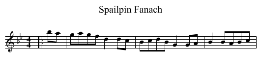 Spailpin Fanach - staff notation