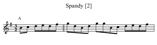 Spandy [2] - staff notation